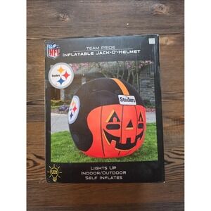 NFL Pittsburgh Steelers-Inflatable Jack O'Helmet - 4 feet- New-  Halloween